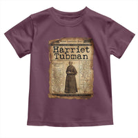Harriet Tubman Newspaper Toddler T Shirt Strong Black Woman Leader Gift