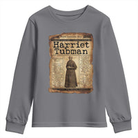 Harriet Tubman Newspaper Youth Sweatshirt Strong Black Woman Leader Gift