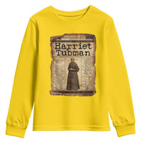 Harriet Tubman Newspaper Youth Sweatshirt Strong Black Woman Leader Gift