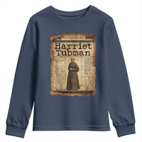 Harriet Tubman Newspaper Youth Sweatshirt Strong Black Woman Leader Gift