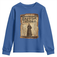 Harriet Tubman Newspaper Youth Sweatshirt Strong Black Woman Leader Gift