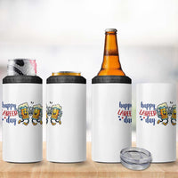 Happy Labeer Day 4 in 1 Can Cooler Tumbler Funny Labor Day Beer Union Worker Humor