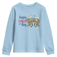 Happy Labeer Day Youth Sweatshirt Funny Labor Day Beer Union Worker Humor