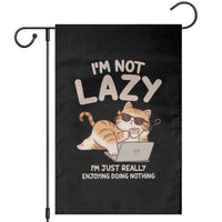 Funny Lazy Cat Garden Flag I'm Not Lazy I'm Just Really Enjoying Doing Nothing - Wonder Print Shop