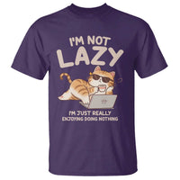 Funny Lazy Cat T Shirt I'm Not Lazy I'm Just Really Enjoying Doing Nothing - Wonder Print Shop