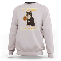 Funny I Am Retired You Are Not Have Fun At Work Tomorrow Sweatshirt Black Cat - Wonder Print Shop
