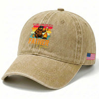 Funny Bear Dad Washed Cotton Baseball Cap It Is Not A Dad Bod It Is A Father Figure