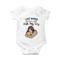 Funny Dog Lover Baby Onesie I Just Wanna Stay Home With My Dog - Wonder Print Shop