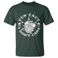 Dark Humor Skeleton Fun Fact I Do Not Care Vibe T Shirt - Wonder Print Shop