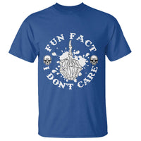 Dark Humor Skeleton Fun Fact I Do Not Care Vibe T Shirt - Wonder Print Shop