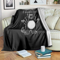 Funny Cat Lover Throw Blanket Fun Fact I Do Not Care Quote - Wonder Print Shop