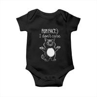 Funny Cat Lover Baby Onesie Fun Fact I Do Not Care Quote - Wonder Print Shop