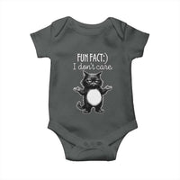 Funny Cat Lover Baby Onesie Fun Fact I Do Not Care Quote - Wonder Print Shop