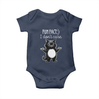 Funny Cat Lover Baby Onesie Fun Fact I Do Not Care Quote - Wonder Print Shop