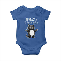 Funny Cat Lover Baby Onesie Fun Fact I Do Not Care Quote - Wonder Print Shop