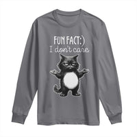 Funny Cat Lover Long Sleeve Shirt Fun Fact I Do Not Care Quote - Wonder Print Shop