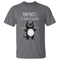 Funny Cat Lover T Shirt Fun Fact I Do Not Care Quote - Wonder Print Shop