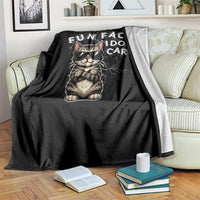 Fun Fact I Do Not Care Throw Blanket Grumpy Cat Lover - Wonder Print Shop