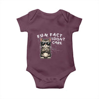 Fun Fact I Do Not Care Baby Onesie Grumpy Cat Lover - Wonder Print Shop
