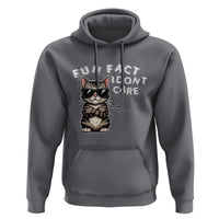 Fun Fact I Do Not Care Hoodie Grumpy Cat Lover - Wonder Print Shop