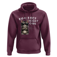 Fun Fact I Do Not Care Hoodie Grumpy Cat Lover - Wonder Print Shop