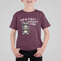 Fun Fact I Do Not Care T Shirt For Kid Grumpy Cat Lover - Wonder Print Shop