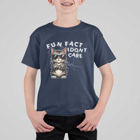 Fun Fact I Do Not Care T Shirt For Kid Grumpy Cat Lover - Wonder Print Shop