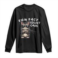 Fun Fact I Do Not Care Long Sleeve Shirt Grumpy Cat Lover - Wonder Print Shop