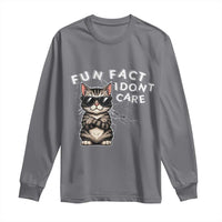 Fun Fact I Do Not Care Long Sleeve Shirt Grumpy Cat Lover - Wonder Print Shop