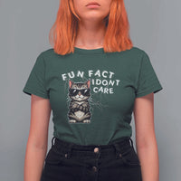 Fun Fact I Do Not Care T Shirt For Women Grumpy Cat Lover - Wonder Print Shop