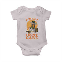Fun Fact I Do Not Care Baby Onesie Funny Skeleton - Wonder Print Shop