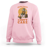 Fun Fact I Do Not Care Sweatshirt Funny Skeleton - Wonder Print Shop