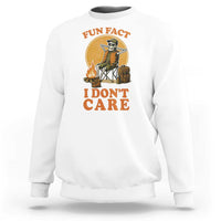 Fun Fact I Do Not Care Sweatshirt Funny Skeleton - Wonder Print Shop