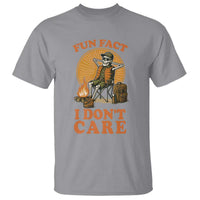 Fun Fact I Do Not Care T Shirt Funny Skeleton - Wonder Print Shop