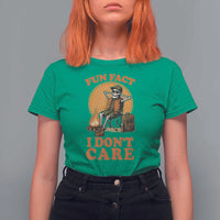 Fun Fact I Do Not Care T Shirt For Women Funny Skeleton - Wonder Print Shop