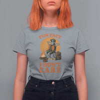 Fun Fact I Do Not Care T Shirt For Women Funny Skeleton - Wonder Print Shop