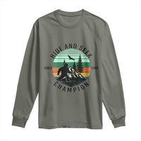 Hide And Seek Champion Long Sleeve Shirt Bigfoot Lover Gift - Wonder Print Shop