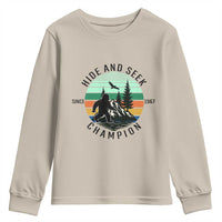 Hide And Seek Champion Youth Sweatshirt Bigfoot Lover Gift - Wonder Print Shop