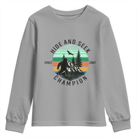 Hide And Seek Champion Youth Sweatshirt Bigfoot Lover Gift - Wonder Print Shop