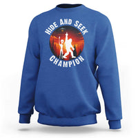 Hide And Seek Champion Sweatshirt Funny Bigfoot And Alien Lover Gift - Wonder Print Shop