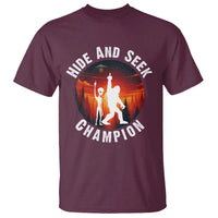 Hide And Seek Champion T Shirt Funny Bigfoot And Alien Lover Gift - Wonder Print Shop