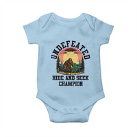 Funny Bigfoot And Alien Gift Baby Onesie Undefeated Hide And Seek Champion - Wonder Print Shop