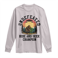 Funny Bigfoot And Alien Gift Long Sleeve Shirt Undefeated Hide And Seek Champion - Wonder Print Shop