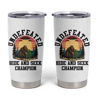 Funny Bigfoot And Alien Gift Tumbler Cup Undefeated Hide And Seek Champion