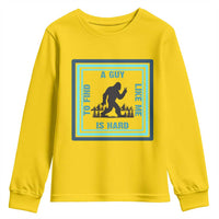 Bigfoot Lover Gift Youth Sweatshirt A Guy Like Me Is Hard To Find - Wonder Print Shop