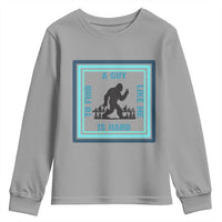 Bigfoot Lover Gift Youth Sweatshirt A Guy Like Me Is Hard To Find - Wonder Print Shop
