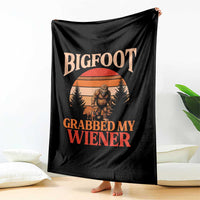 Bigfoot Grabbed My Wiener Throw Blanket Funny Dachshund Lover Gift - Wonder Print Shop