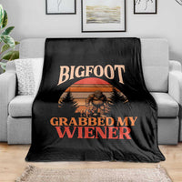 Bigfoot Grabbed My Wiener Throw Blanket Funny Dachshund Lover Gift - Wonder Print Shop