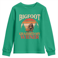Bigfoot Grabbed My Wiener Youth Sweatshirt Funny Dachshund Lover Gift - Wonder Print Shop