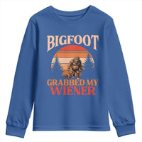 Bigfoot Grabbed My Wiener Youth Sweatshirt Funny Dachshund Lover Gift - Wonder Print Shop
